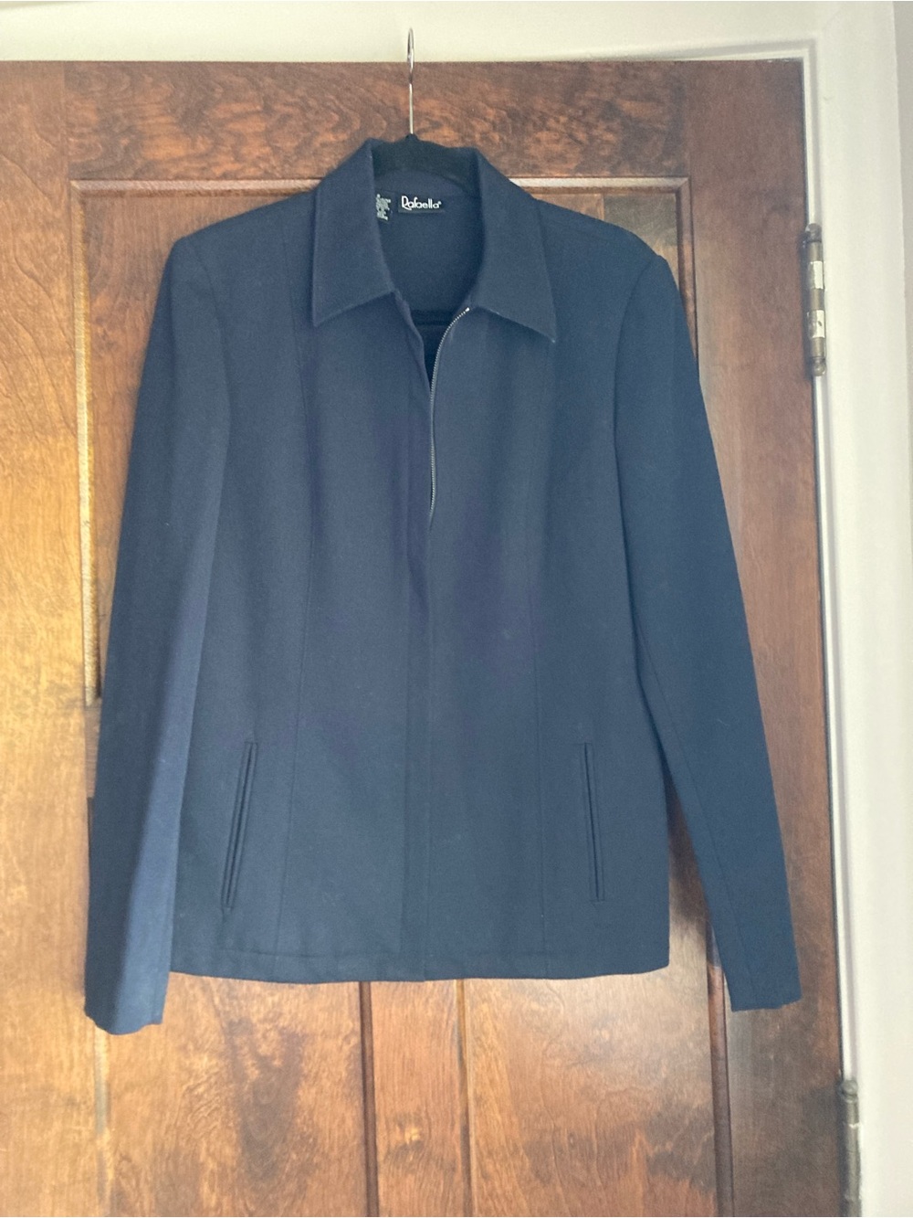 Rafaella Navy Lightweight Zip-Front Jacket